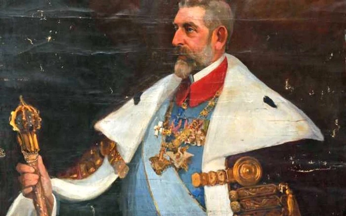 Pictură cu regele Ferdinand descoperită în depozit. Foto Muzeul Unirii