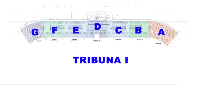 Schema tribuna I, „Eugen Popescu”. FOTO AFC Chindia