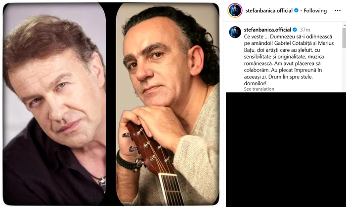 Postarea lui Ștefan Bănică / foto: Instagram