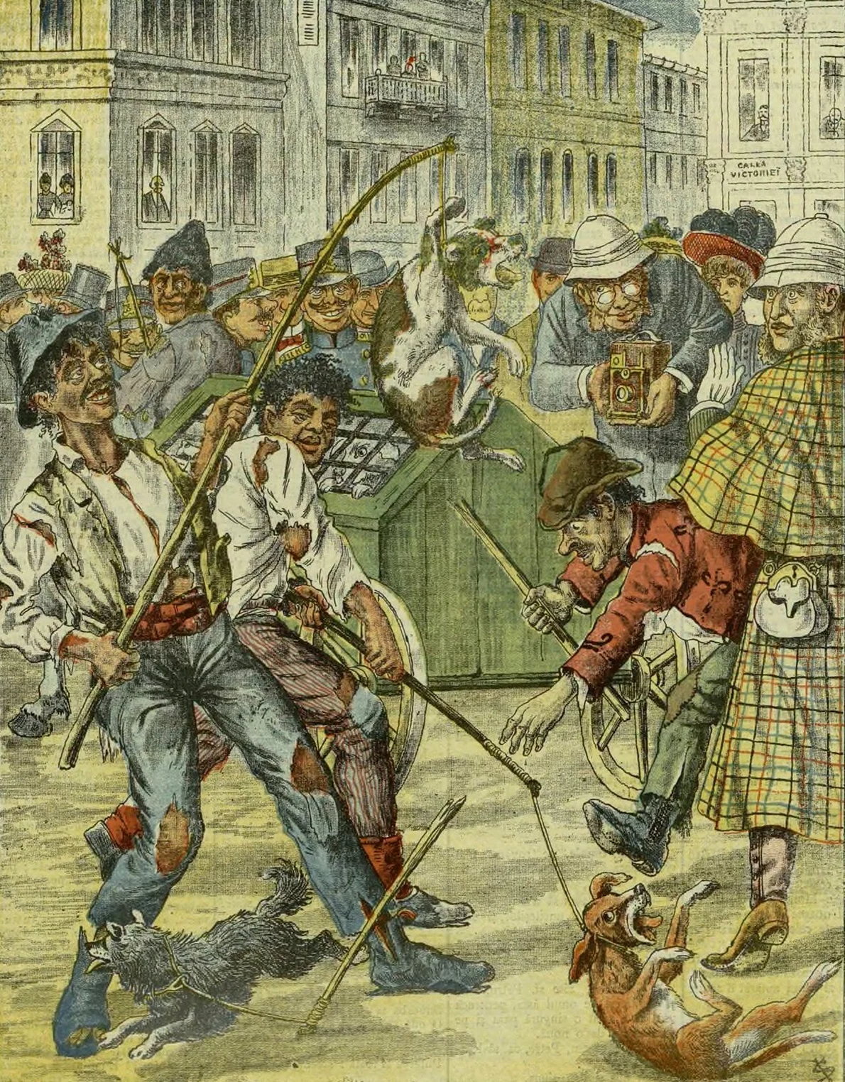 Ilustrație publicată de revista Veselia, An XIV, Nr. 42, 21 octombrie 1905 (© Institutul de Studii Sud-Est Europene)