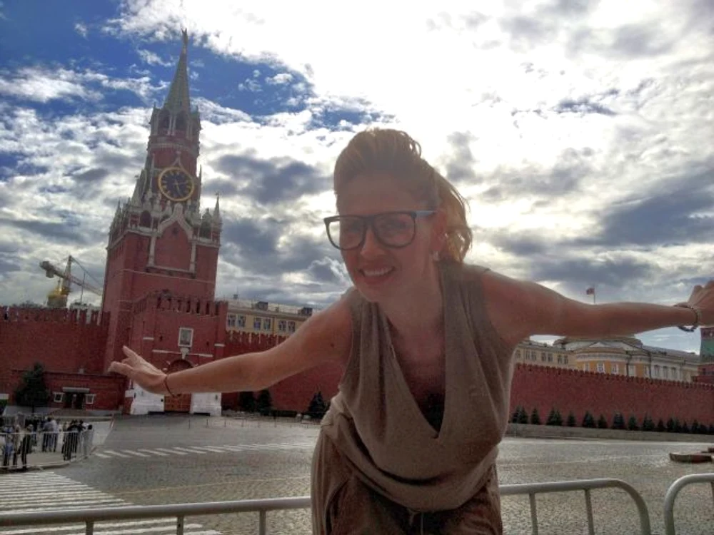 
    Andreea Bănică, la Moscova (Foto: Facebook)  