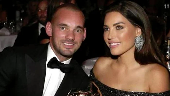 
    Wesley Sneijder şi Yolanthe Cabau  