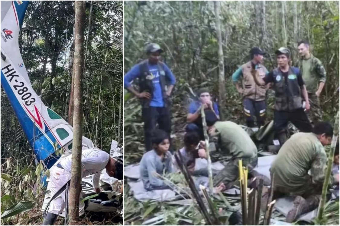 Copiii care au supraviețuit în jungla amazoniană. Foto: Times of India
