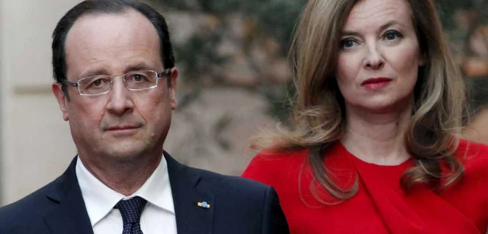 Preşedintele Franţei, François Hollande împreună cu fosta sa parteneră, Valerie Trierweiler