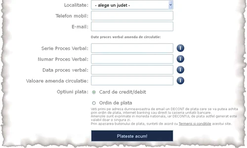 Aşa arată pagina principală a site ului amenda online ro  jpeg