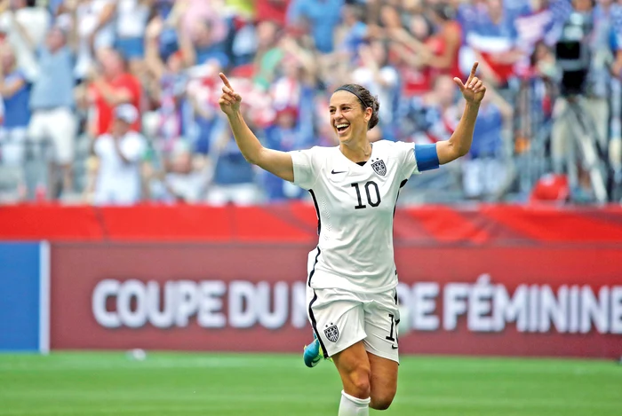 Carli Lloyd a reuşit unul dintre cele mai frumoase goluri din fotbalul mondial Foto: AP