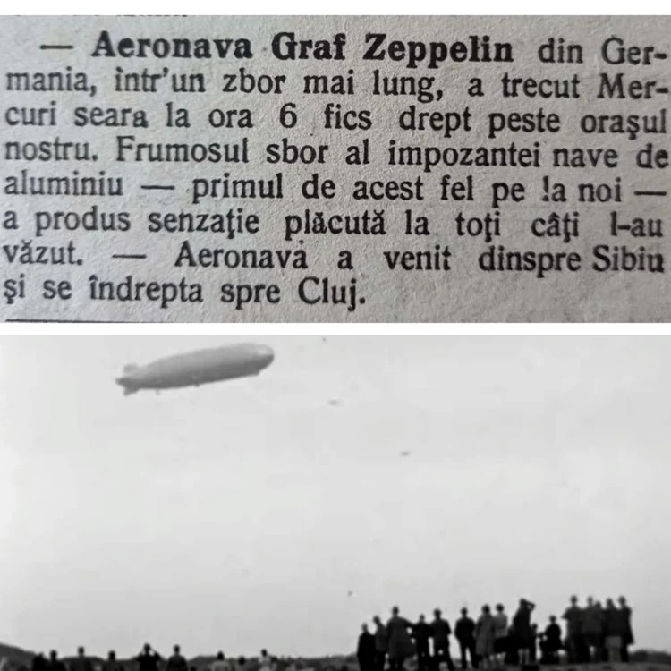 Articolul din ziarul Alba Iulia și o imagine cu oameni privind aparatul FOTO Arhivele Naționale