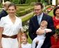 Princess Estelle and Princess Victoria and Prince Oscar and Prince Daniel and Queen Silvia and King Carl Gustaf during the celebration of Victoria's 39th birthday at Solliden palace in Oland, Sweden jpeg