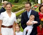 Princess Estelle and Princess Victoria and Prince Oscar and Prince Daniel and Queen Silvia and King Carl Gustaf during the celebration of Victoria's 39th birthday at Solliden palace in Oland, Sweden jpeg