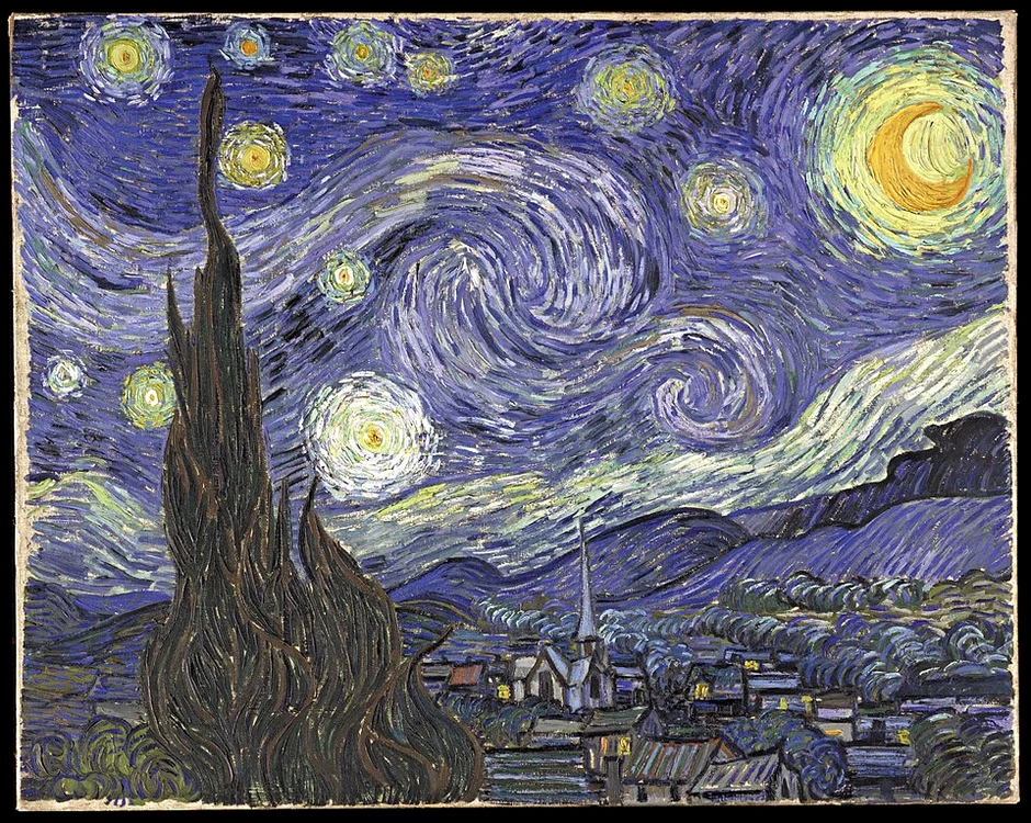 Celebrul tablou „Noapte înstelată”, pictat de van Gogh în 1889/FOTO: Wikipedia