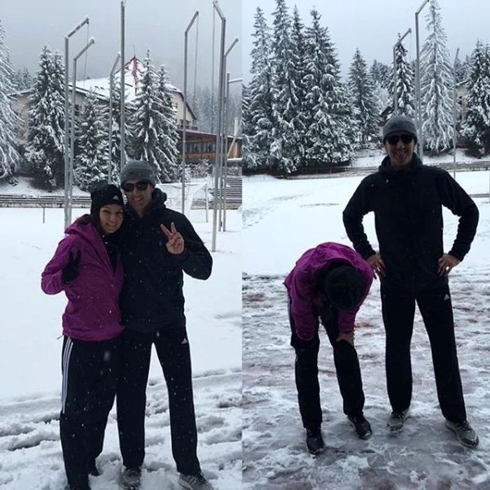 
    Simona Halep si Darren Cahill s-au antrenat pe zăpadăFoTO: Instagram  