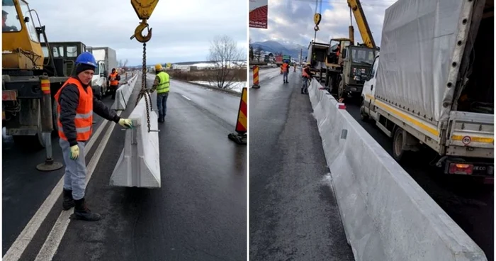 Parapeţi montaţi la ieşirea din Deva. FOTO: DRDP Timişoara.