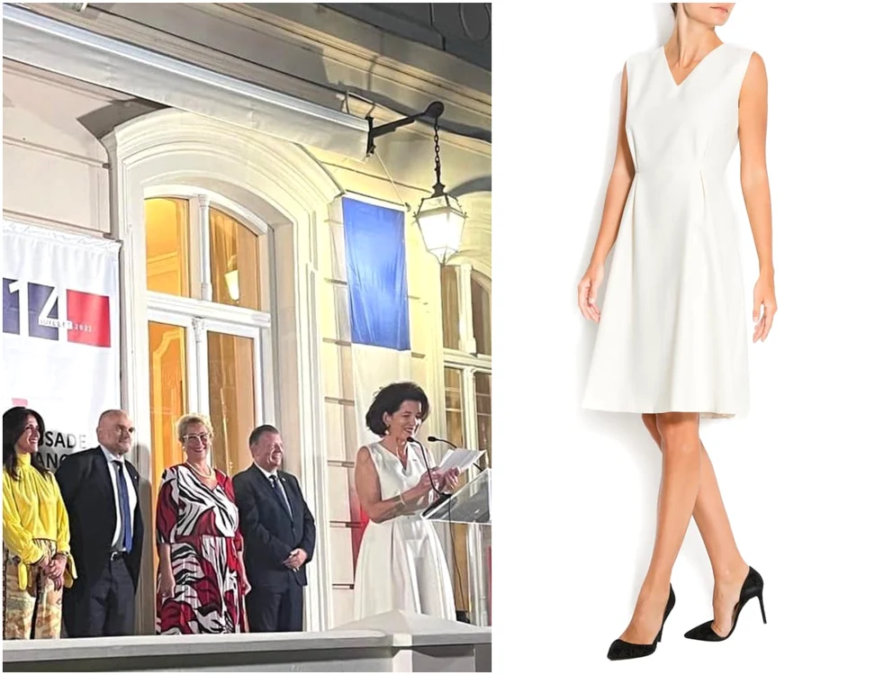 Laurence Auer rochie alba Claudia Castrase jpg