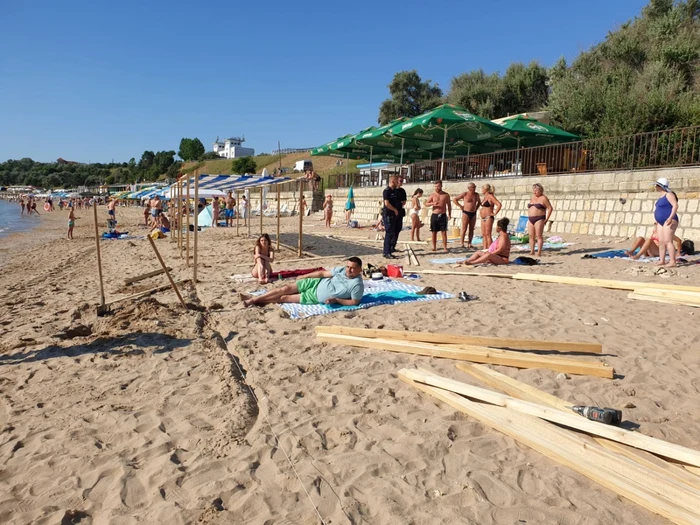 plaja eforie sud politie lucrari foto calin gavrilas