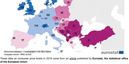 eurostat preturi ue 2019 harta