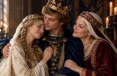Regele Eadwig, Ælfgifu, Æthelgifu Imagine generată cu AI png