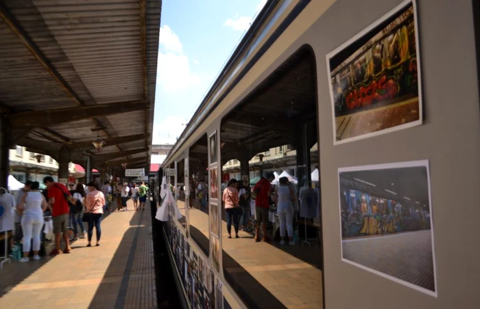 Train Delivery, la linia 14 în Gara de Nord FOTO Daria Nedelcu