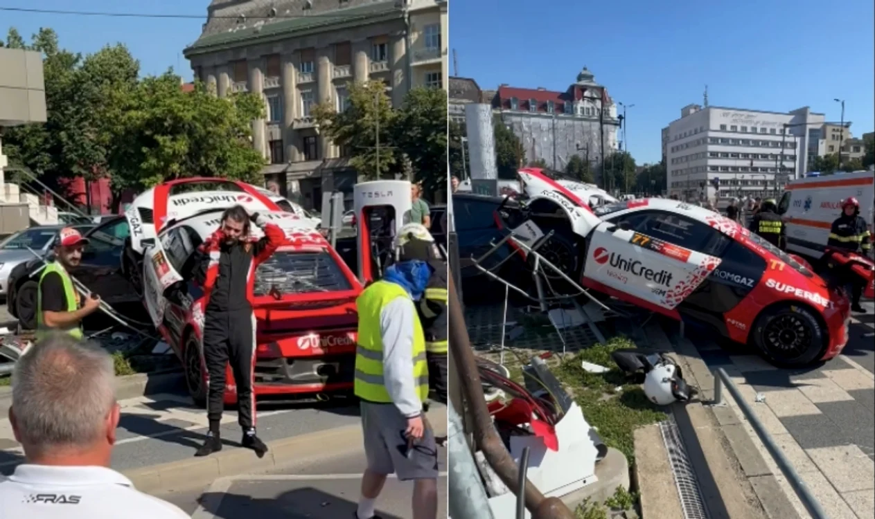 Accident la Super Rally Timișoara / Foto: Jurnal de Timiș