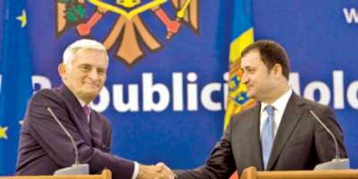 Preşedintele Parlamentului European, Jerzy Buzek (stânga), s-a întâlnit săptămâna trecută cu premierul Vlad Filat