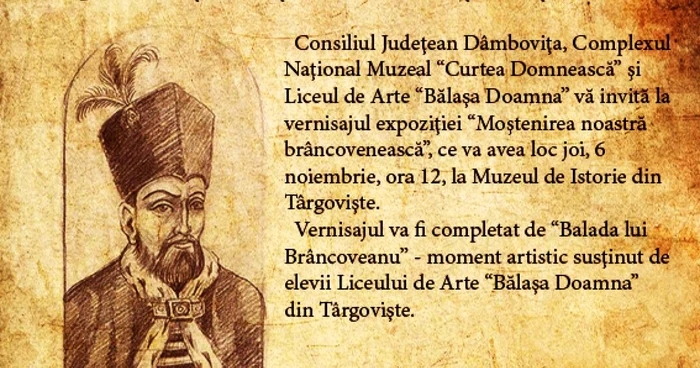 Manifestarea este organizată în colaborare cu Liceul de Arte "Bălaşa Doamna" din Târgovişte