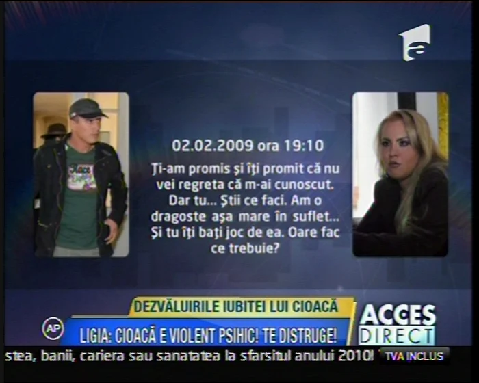 Ligia Voinea, captură video Antena 1