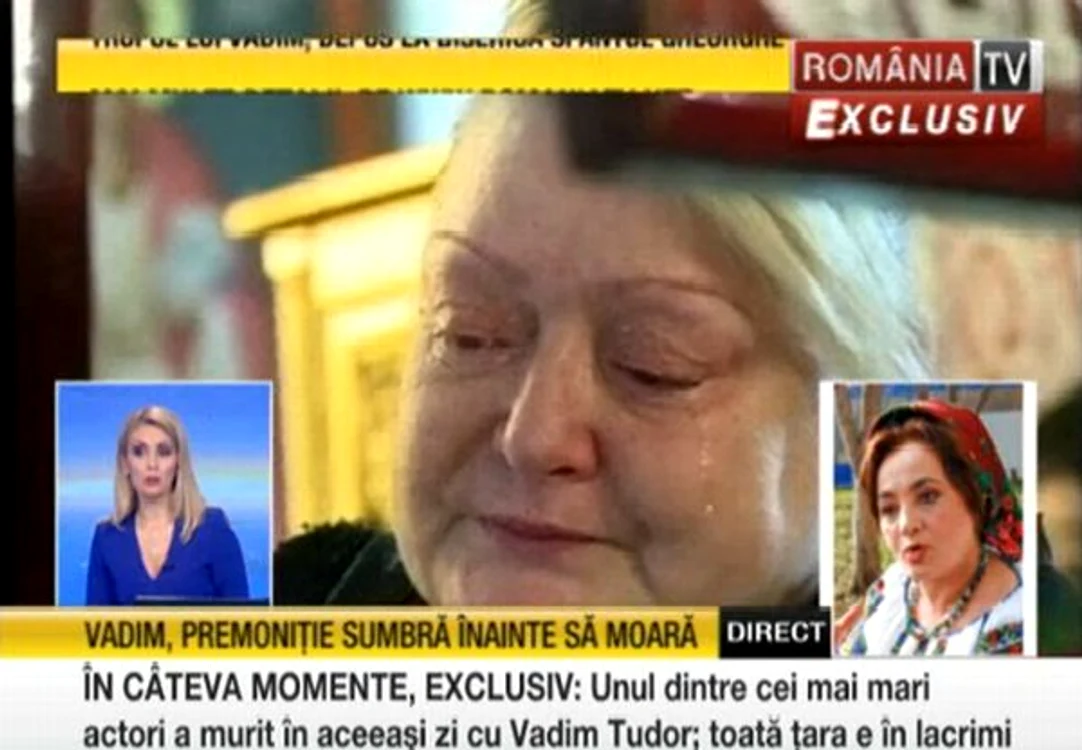 Doina Vadim Tudor, în lacrimi la căpătâiul soţului ei