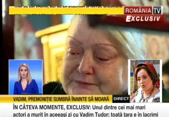 Doina Vadim Tudor, în lacrimi la căpătâiul soţului ei