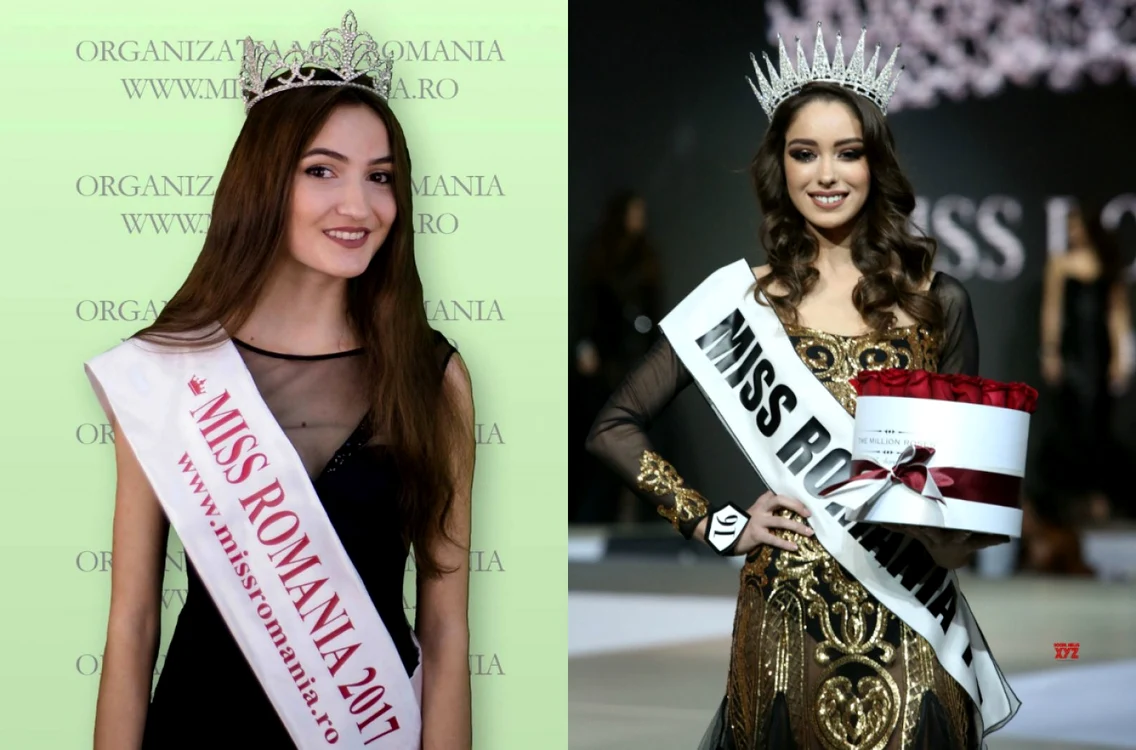 Elvira Bolovan (foto stânga) şi Alina Rugină (foto dreapta) sunt cele două tinere câştigătoare ale aceluiaşi titlul de Miss România 2017