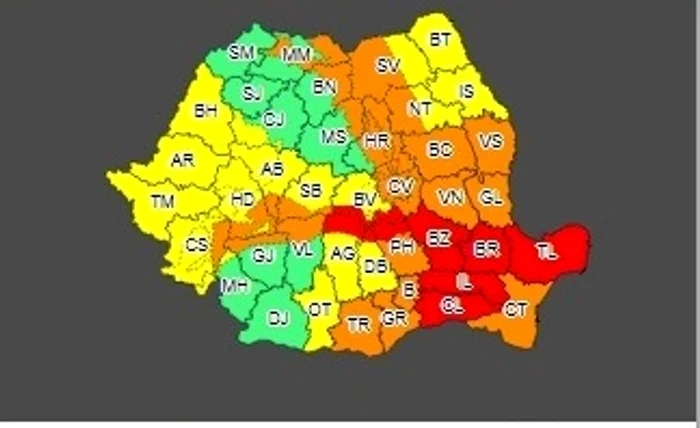 Nouă judeţe din ţară sunt afectate de codul roţu de viscol