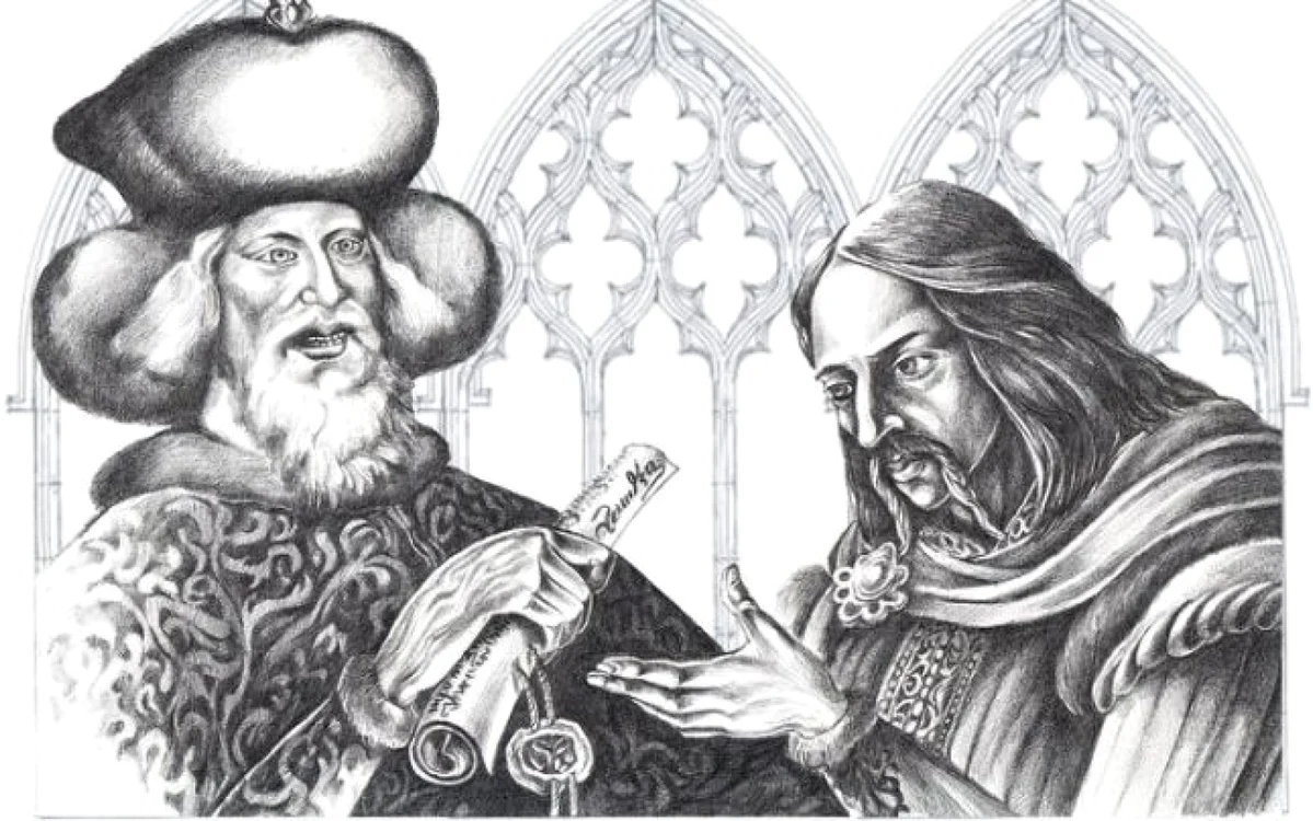 Ioan de Hunedoara şi fiul său Matia