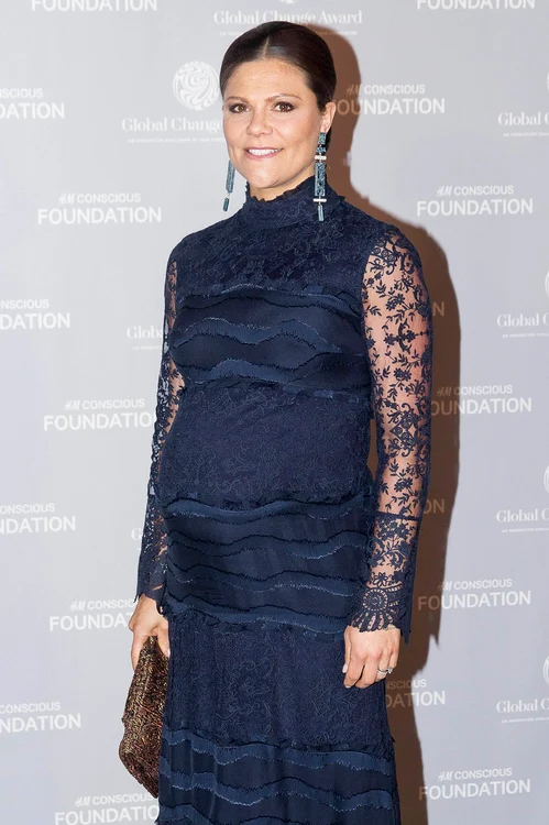 Pregnant princess Victoria during the presentation of the Global Change Award in Stockholm jpeg