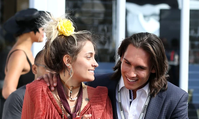 Paris Jackson is seen flirting with model Tyler Green at the Melbourne Cup jpeg