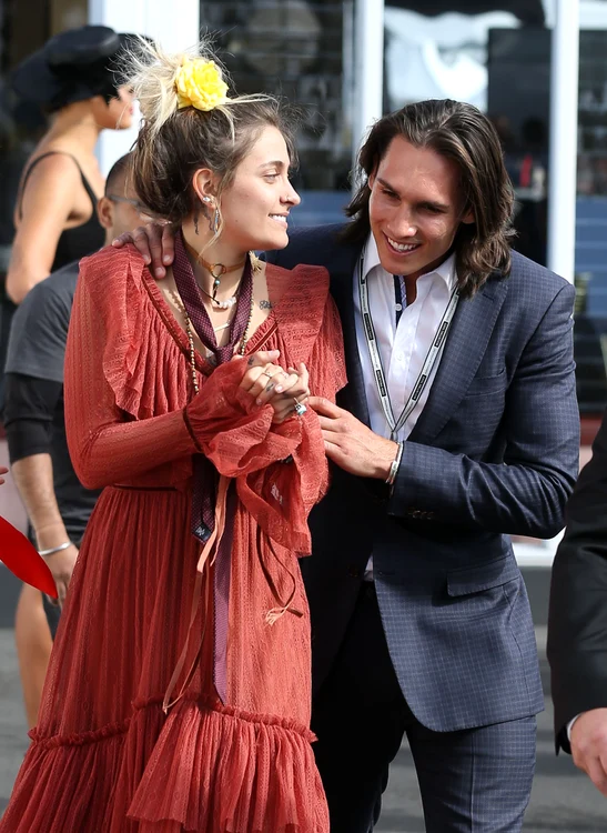 Paris Jackson is seen flirting with model Tyler Green at the Melbourne Cup jpeg