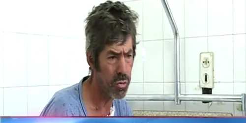 Pacientul este internat în spital. Captură TV