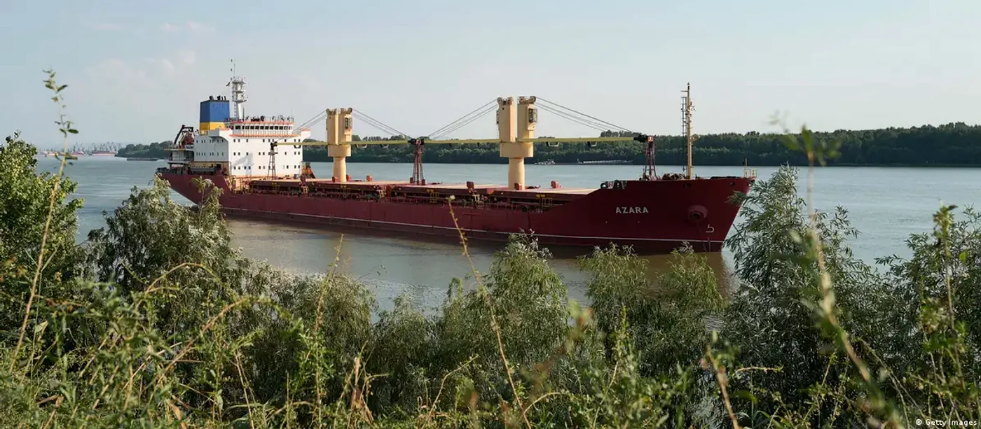 Un vapor ucrainean în apropiere de portul Reni