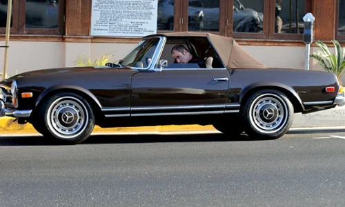 john travolta in his vintage mercedes benz jpeg