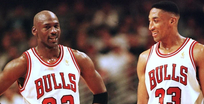 Michael Jordan și Scottie Pippen au fost coechipieri în echipa de vis a lui Chicago Bulls. Foto NBA