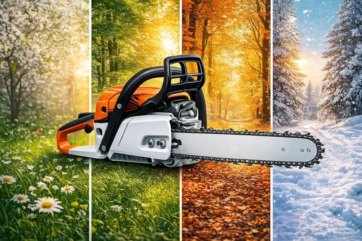 Lanțul de drujbă în cele 4 anotimpuri. Activități, precauții și provocări