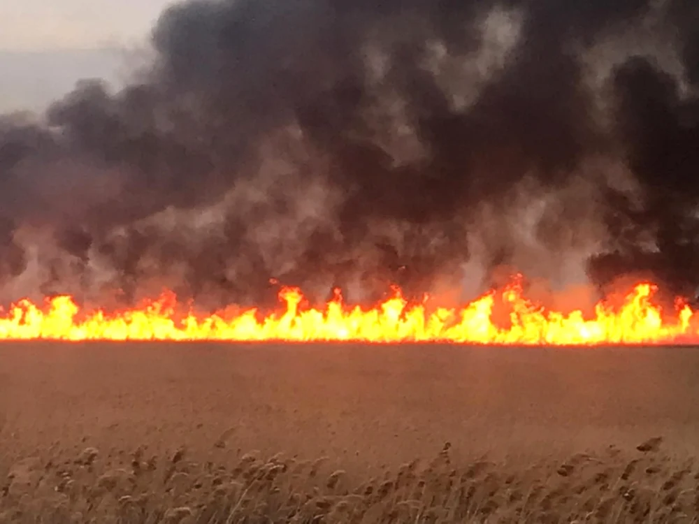 Incendiu stuf Baia FOTO ISU Tulcea