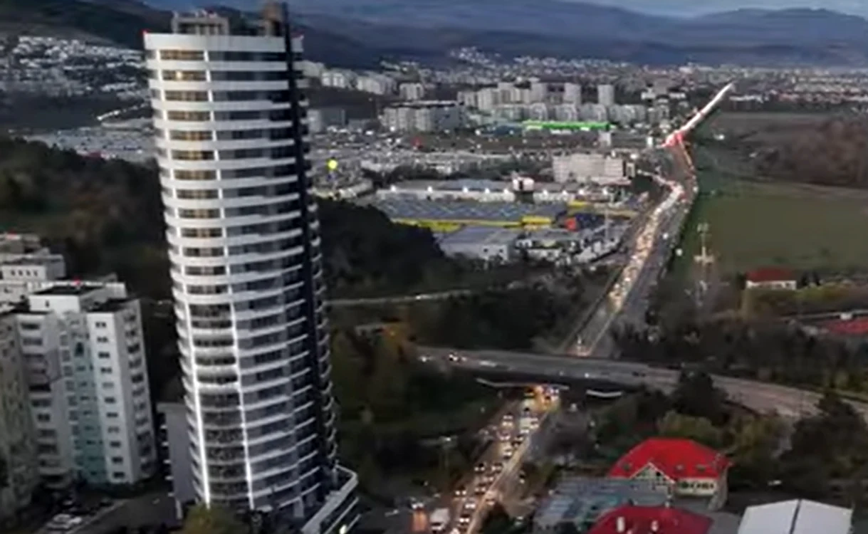 Traficul la intrarea în Cluj-Napoca la primele ore ale dimineții. FOTO: captură Legat de Cluj
