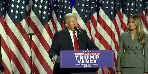 Donald Trump revendică „o victorie politică fără precedent” în alegerile prezidențiale din SUA (foto: captură video Youtube / The Times and The Sunday Times)