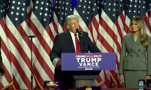 Donald Trump revendică „o victorie politică fără precedent” în alegerile prezidențiale din SUA (foto: captură video Youtube / The Times and The Sunday Times)