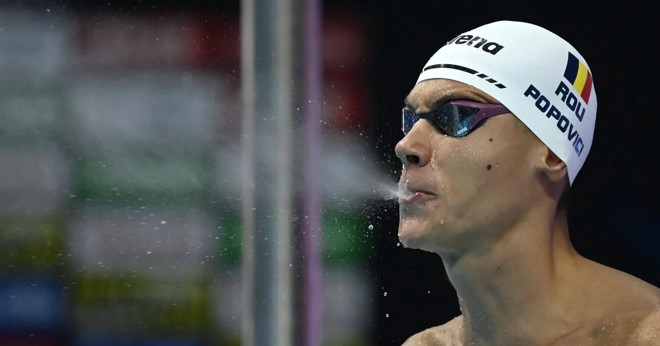 David Popovici e campion olimpic, mondial și european la înot. Foto EPA EFE