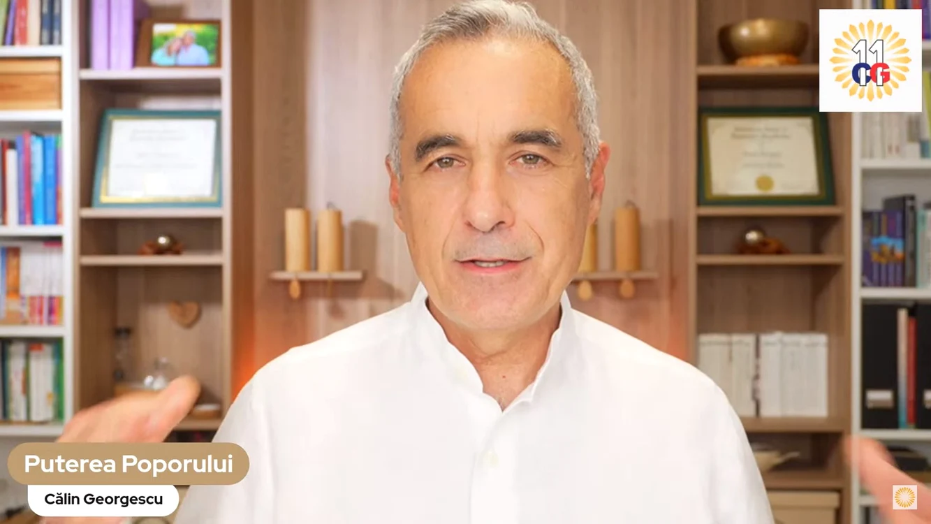 Călin Georgescu adresându-li-se din sufragerie simpatizanților FOTO: sursa Youtube