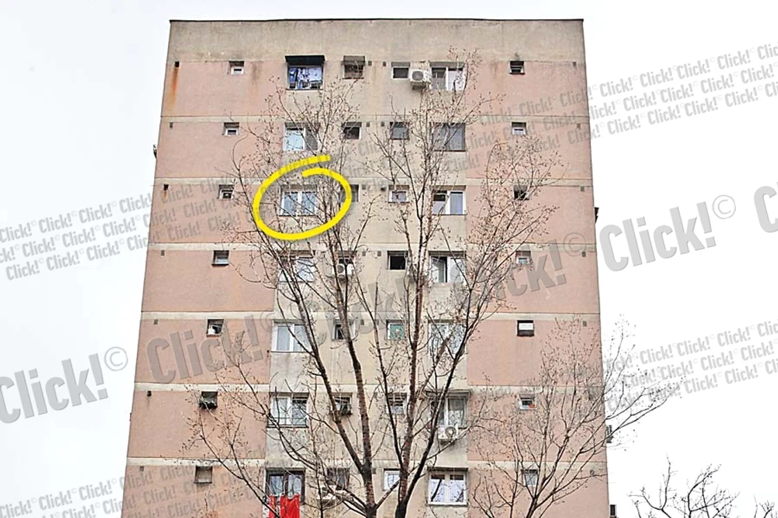 Adrian Stan a căzut pe pământ, în spatele blocului (Foto: Roberto Sălceanu)