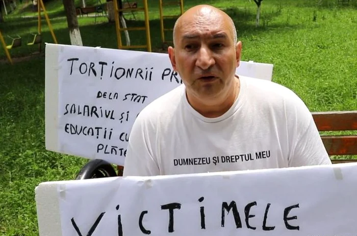 Vili Rupa, în timpul unui protest în anul 2021 FOTO Adevărul