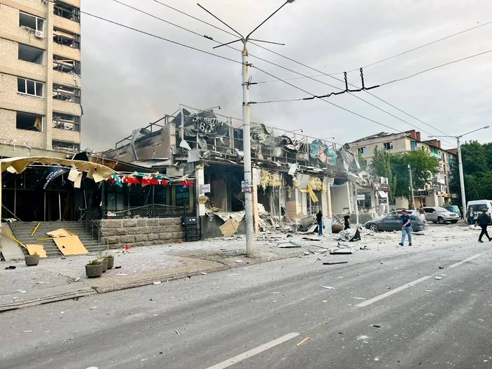 Atac cu rachete rusești asupra unui restaurant din Kramatorsk FOTO Twitter