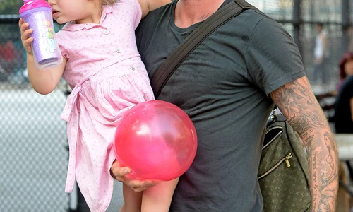 David Beckham Takes Daughter Harper To The Park jpeg