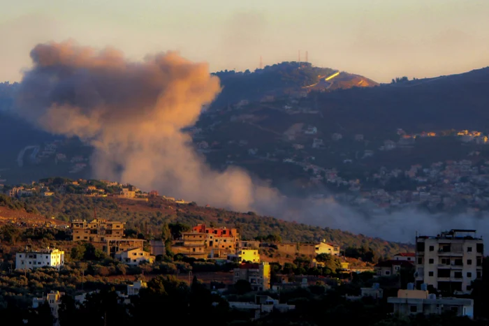  Bombardamente israeliene asupra satului Kfarkela, la granița de sud a Libanului FOTO PROFIMEDIA