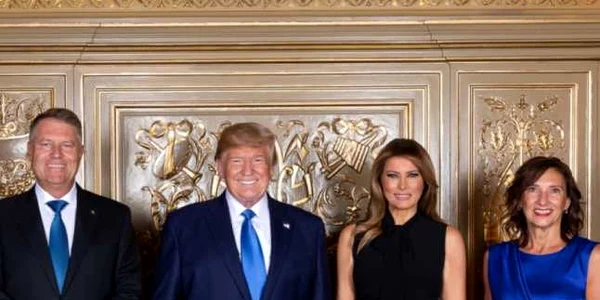 klaus iohannis donald trump melania trump carmen iohannis foto presidency